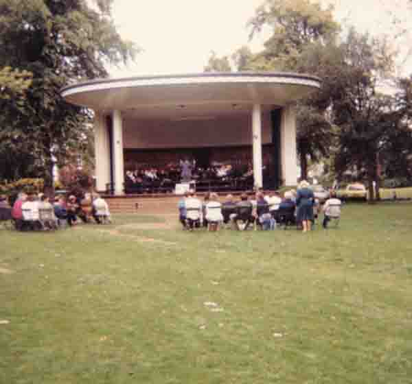 Photo dated 1989 showing the RR band at the Arboretum Band Stand